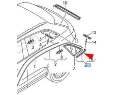 VAG Audi Q3 8U Kairės Galinės Ketvirtinės Stiklo Apdailos 8U0853345A1L1 NAUJA ORIGINALI