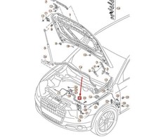 VAG AUDI Q3 8U Variklio Gaubto Užrakto Kabelis 8U0823535 NAUJAS ORIGINALUS