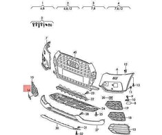 VAG AUDI Q3 8UG vilkimo akies dangtelis priekinis dešinysis 8U0807241C1QP originalus