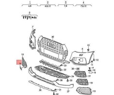 VAG AUDI Q3 8UG vilkimo akies dangtelis priekinis dešinysis 8U0807241C1QP originalus