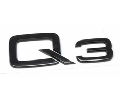 VAG AUDI Q3 logotipas Juodas bagažinės SQ3 RSQ3 ženkliukas 83A071803 Originalus