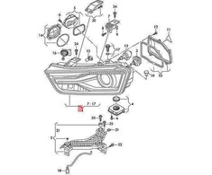 VAG Dujų išlydžio lempos priekinis žibintas Audi Q3 RSQ3 2015-2017 Originalus 8U0941043E