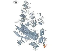 VAG Audi Q4 F4B 2022 Galinio Konsolės Dekoras Originalus 89A863324A4PK