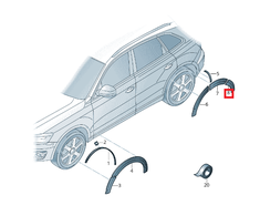 VAG AUDI Q5 83B 8RB apdailos detalė Stone Gray 8R0853828A1QP originali