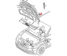 VAG Audi Q5L Q5 871 FYB streikas 80A823186C Originalus