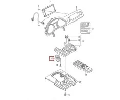 VAG AUDI Q7 4L centrinės konsolės paleidimo / stabdymo mygtuko jungiklis originalus 4L0905217B