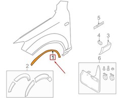 VAG Audi Q7 4L Priekinis Dešinysis Ratų Arkos Apdailos 4L0853718BGRU NAUJAS ORIGINALUS