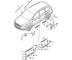 VAG Audi Q7 4L Ratlankis Rėmo Priekinis Originalus 4L0853718DGRU