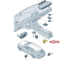 VAG AUDI Q7 4M pagalbos nusileidimo nuo kalno asistento jungiklio mygtukas Lhd originalus 8W1927143A