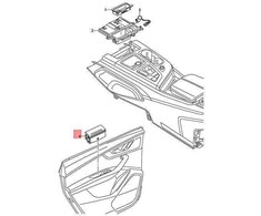 VAG AUDI Q7 4MB 4MG Peleninė kairė užpakalinė 4G8857405BJ3 originali