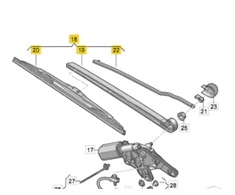 VAG "Audi Q8" 4MN priekinė valytuvo svirtis su valytuvo šepetėliu originali 4M8955405F
