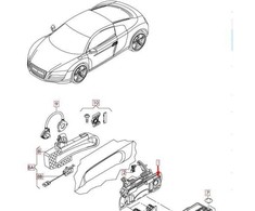 VAG Audi R8 42 Priekinės Kairės Pusės Išorinė Durų Rankena 420837207A NAUJA ORIGINALI 2015