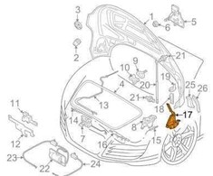 VAG Audi R8 42 Priekinis variklio dangčio kairės pusės lankstas originalus 420823301B