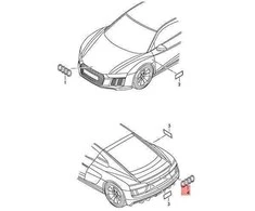 VAG AUDI R8 4S3 4S9 4SP 4SR Audi emblema 4S7853742DT94 Originali