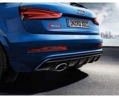 VAG Audi RS Q3 2013- Galinis bagažinės dangtis Emblema Logotipas Ženkliukas Užrašas Chromas Raudonas Originalus 8U0853740