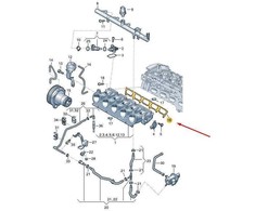 VAG AUDI RS Q3 F3 apatinio įsiurbimo kolektoriaus sandarinimo tarpiklis originalus 07K133379G