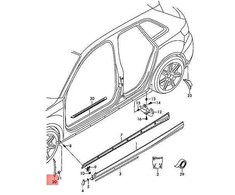 VAG AUDI RS3 Sportback Lim. 8VA 8VF Akmens skaldos apsauga kairė priekinė 8V0853823 Originali