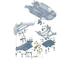 VAG AUDI RS4 13-16 Priekinis dešinysis rato spoileris Originalus 8K0853888C