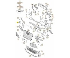 VAG Audi RS6 13-16 priekinės dešinės pusės aliuminio matinės grotelių dangtelis originalus 4G0807796AP6