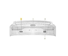 VAG AUDI RSQ3 galinių durelių bagažinės juodos spalvos emblema 83A853740T94 originali