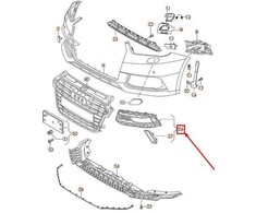 VAG AUDI S1 15 17 Priekinis Kairysis Dešinysis Oro Vairavimo Grotelės Blizgus Juodas Originalus 8XA807648A