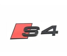 VAG Audi S4 užrašas Juoda emblema Logotipas galinių durelių juoda raudona originali 8W0071804