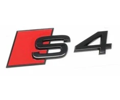 VAG Audi S4 užrašas Juoda emblema Logotipas galinių durelių juoda raudona originali 8W0071804
