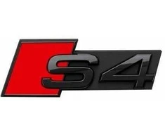 VAG "Audi S4" užrašas Juoda priekinė emblema su logotipu Klipas grotelės Originalus 8W0071805