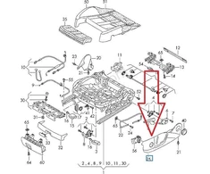 VAG AUDI Seat VW Kairės sėdynės apdailos užvalkalas 8T0881325G61S originalus