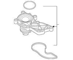 VAG "Audi" termostato blokas 06E121111AT originalus