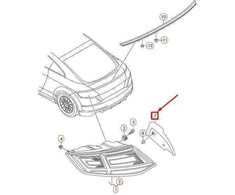 VAG AUDI TT 8S MK3 galinio dešiniojo galinio žibinto apdaila originali 8S0945254