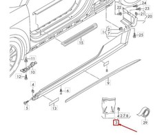 VAG AUDI TT MK3 Šoninės dalies klijų juosta su tvirtinimo detalėmis 8S0898909A NAUJA ORIGINALI