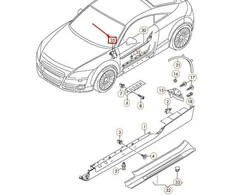 VAG Audi TT TTRS Coupe Roadster dangtelis Dešinysis originalus 8J0853172A