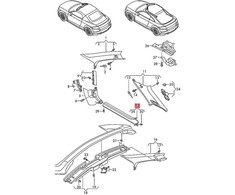 VAG Audi TT TTS TTRS Sienos Apsauga Dešinė Vidinė Originalus 8S08539064PK
