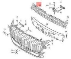 Vag Audi TTRS Radiator Grille Cover Originalus 8S0853037D