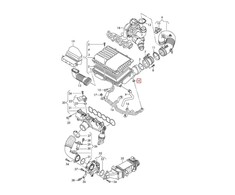VAG AUDI VOLKSWAGEN DIESEL PETROL variklio oro filtro įvorė originali 07C133588P