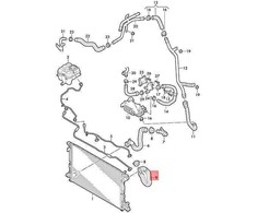 VAG AUDI VW aušinimo skysčio žarnelė su greito atjungimo jungtimi originali 4M0122101DR
