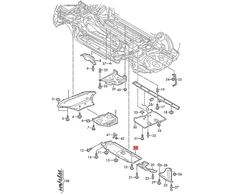 VAG AUDI VW Q7 Touareg 4MB 4MG CR7 Požeminė apdaila Originali 4M0825205M