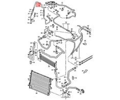 VAG Aušinimo Skysčio Vamzdis Volkswagen Phaeton Touareg Audi A5 Q7 Originalus 059121086P