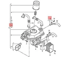 VAG Aušinimo Skysčio Jungčių Remonto Rinkinys VW CALIFORNIA T5 T6 2009-2019 Originalus 03L198807