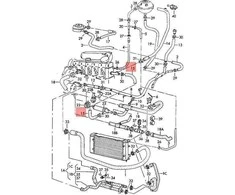 Vag Aušinimo Šlaunis Volkswagen Transporter Caravelle 70 1991 1996 Originalus 074121073T