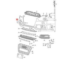 VAG AUTENTIŠKAS OEM Audi A5 S5 Bamperio Traukimo Kabliuko Akių Dangtelis Padengtas 8T0807241FGRU
