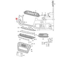 VAG AUTENTIŠKAS OEM Audi A5 S5 Bamperio Traukimo Kabliuko Akių Dangtelis Padengtas 8T0807241FGRU