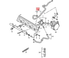 VAG Benzino Vamzdis Volkswagen Golf Audi A1 A3 TT 06K133986AF Originalus