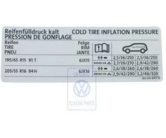 Vag Caddy Mk3 2004 2011 Rėžio Slėgio Ženklu Originalus 2K3010647D
