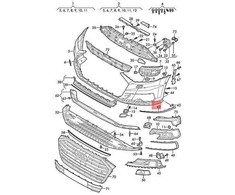 Vag Chrominis Dekoratyvinis Juostelė Audi A8 S8 2018 2024 Originalus 4N0853333A2ZZ