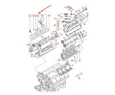 VAG Cilindro Galvutės Dangtelis Audi A4 A6 A7 A8 Q5 Touareg Originalus 059103470AS