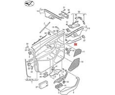 Vag Dekoratyvinis Įdėklas Sidabrinis Aliuminis Audi A5 S5 2017 2024 Originalus 8W6867410Q1NK