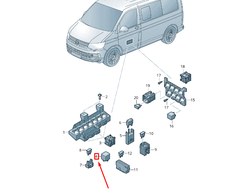 Vag Diferencialo Blokavimo Rysys Volkswagen Transporter Kombi 2003-2017 Originalus 7E0957917