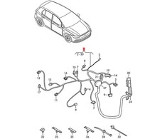 VAG Durų Rysio Kabelis VW Golf R32 GTI 5H4971162LF Originalus